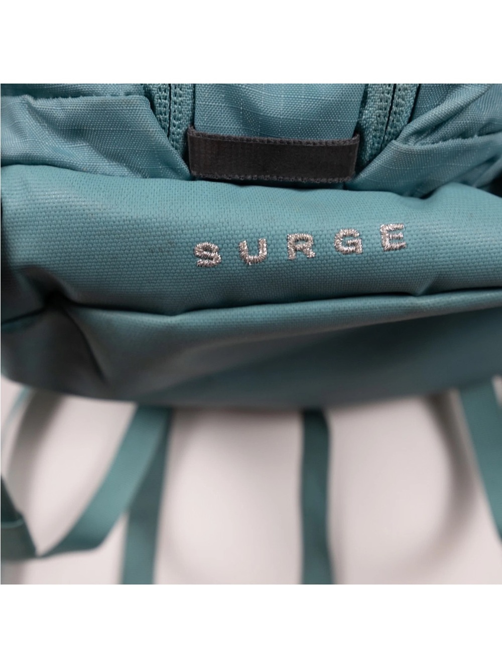 The North Face Teal Backpack with Silver Logo Embroidery